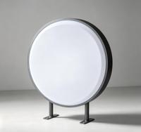 Boîte à lumière LED rectangulaire en aluminium et acrylique, double face, étanche, décorative, suspendue, pour extérieur, personnalisable