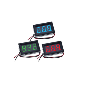 Detektor Voltmeter Digital LED 2 garis 0.56 inci DC 4.5-30V kapasitas tegangan Monitor Panel Tester Meter untuk sepeda motor mobil - Product Image 1