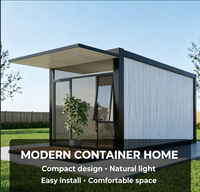 Maison préfabriquée moderne en conteneur de 20/30/40 pieds, maison en conteneur à emballage plat avec salle de bain et cuisine