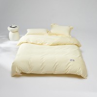 Parure de lit de luxe en coton satiné à haute densité de fibres, style hôtel moderne, avec housse de couette et drap-housse, pour toutes les saisons