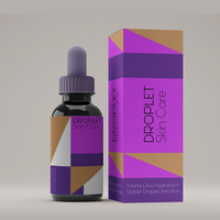 Boîtes cosmétiques personnalisées avec design privé, flacons compte-gouttes d'huile essentielle de 30 ml et 20 ml, emballage en boîte en papier de 1 oz
