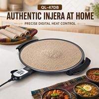 Grill électrique 220V pour Injera Mogogo Mitad, 47cm, antiadhésif, pour pain plat de teff, usage domestique, 220V UK, pour Injera Mogogo et cuisine Habesha