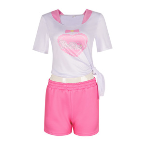 PriPara Etude Bühnenkostüm, weißes Oberteil, rosa Shorts, Cosplay-Outfit - Product Image 1