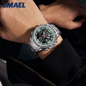 Montre étanche à mouvement quartz japonais, dos en acier inoxydable, personnalisée, marque SMAEL 6055, montres en alliage, design de montre, prix - Product Image 6