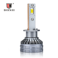 Phares LED Diinii 160W H7 HB4 9005 H11 H4 à 3 couleurs changeantes 18000lm Canbus+EMC Puce 6 cœurs 9-60V Faisceau 360° Aluminium aviation