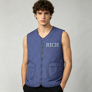 Gilet matelassé <span class=keywords><strong>sans</strong></span> manches pour <span class=keywords><strong>homme</strong></span>, chaud et épais, personnalisé, de haute qualité, pour l'automne et l'hiver - Product Image 1