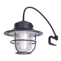 Lanterne de camping rétro LED portable avec 4 modes d'éclairage et crochet, lampe de tente rechargeable pour le camping, la randonnée et la pêche