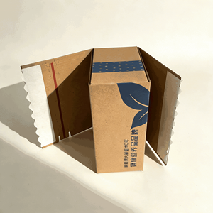 Boîte d'expédition en carton ondulé personnalisée, auto-adhésive, en matériaux recyclés, avec bande <span class=keywords><strong>de</strong></span> déchirement, fermeture éclair, doublure en éponge, masques chirurgicaux écologiques - Product Image 4