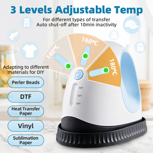 Presse à <span class=keywords><strong>chaud</strong></span> multifonctionnelle 140-180 ℃   Presse à <span class=keywords><strong>chaud</strong></span> réglable de petite taille, adaptée à divers matériaux, avec base anti-brûlure - Product Image 4
