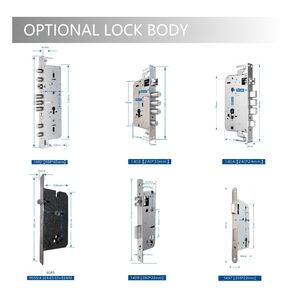 Kk khóa thông minh tiên tiến Keyless nhập hệ thống hợp kim nhôm màu đen kỹ thuật số cửa xử lý sinh trắc học nhận dạng vân tay nhà - Product Image 3