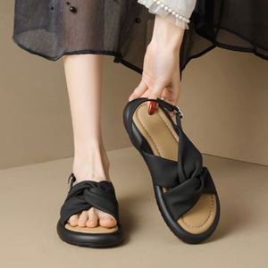 Fairy Style One Strap <b>Sandals</b> Ladies 2026 Summer Soft <b>Flat</b> Non Slip Comfortable Outdoor Daily All Match Footwear - Product Image 5