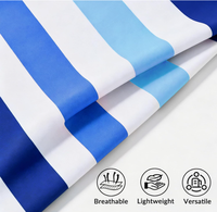 Personalisiertes Gestreiftes Recyceltes Mikrofaser-Strandtuch Sandfrei Schnelltrocknend Hochabsorbierend mit Kundenspezifischem Logo Bedrucktes Handtuch