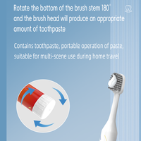 Brosse à dents rotative Happy Custom à poils souples pour un nettoyage en profondeur, idéale pour les voyages et l'usage domestique, avec brosse à dents intégrée