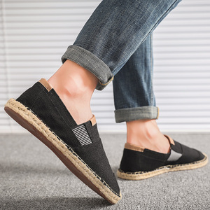 Petite personnalisation quantité minimale de commande semelle en <span class=keywords><strong>jute</strong></span> espadrilles pour hommes sans lacet chaussures en toile - Product Image 4