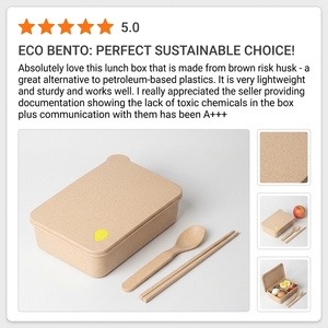 Lonchera Ecológica Biodegradable Apta para Microondas, Libre de BPA, para el Regreso a Clases, Hecha de Cáscara de Arroz, Educativa - Product Image 5