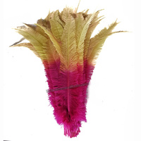 50cm teint rose vif deux tons Nandu plumes d'autruche pour fête maison mariage décor bricolage artisanat chapeau chapellerie chapeaux accessoire