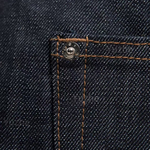 Jeans en denim <span class=keywords><strong>japonais</strong></span> selvedge personnalisés de haute qualité, jeans en denim selvedge rouge, braguette boutonnée, vente en gros, jeans classiques vierges pour hommes - Product Image 4