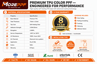 Film de protection automobile Ultimate Shield TPU Color PPF auto-réparateur anti-rayures anti-jaunissement pour la Nouvelle-Zélande