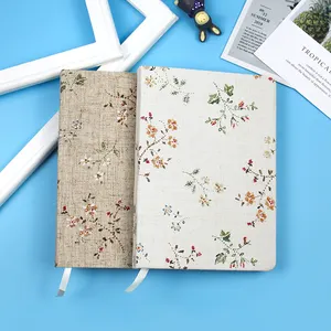 कस्टम हार्डकवर कस्टम नोटबुक A5 कार्यालय उत्पादों फैंसी डायरी अच्छा जर्नल कपड़े सनी बिंदीदार नोटबुक
