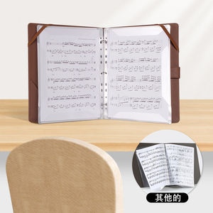 Carpeta de música <span class=keywords><strong>coral</strong></span> de 30 hojas de cuero PU con correa de mano para puesta en escena para tocar el piano y cantar en coro - Product Image 6
