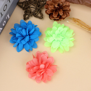 Chiffon Fabric Flower 6Cm Hair Accessories For Headbands <b>Shoes</b> Bags Clothing DIY <b>Decorations</b> - Product Image 2