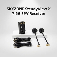 Module récepteur FPV SKYZONE SteadyView X 7.5G avec technologie Fusion, écran IPS, kit station de sol pour moniteur de lunettes FatShark