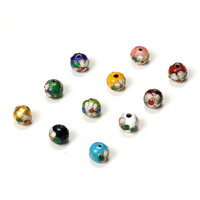 Perles intercalaires en émail cloisonné doré haute température, style chinois, colorées, avec logo personnalisé, très vendues pour la fabrication de bijoux