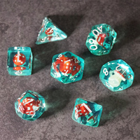Vente directe d'usine, dés de jeu de rôle RPG personnalisés, dés D&D en résine polyédriques, 7 pièces, dés en forme de canard, de champignon