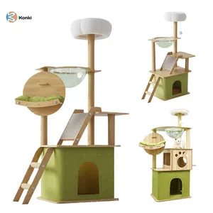 Factory price space capsule multilayer cat tower modern luxury scratching post cat tree house for large cats