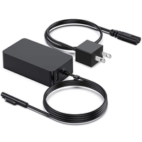 Chargeur secteur rapide 44W 15V 2.58A avec cordon d'alimentation pour Microsoft Surface Pro 3 4 5 6 7, Laptop 1 2 3 Go Book