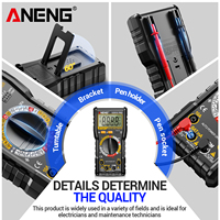 ANENG SZ818 PRO Multimeter Digital Isi Ulang Deteksi Kabel Live/Netral NCV Multitester dengan Alat Transistor HFE
