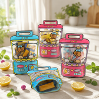 Pochette à fermeture éclair en forme de console de jeu mignonne avec poignée, sac à fond plat découpé sur mesure pour emballage de collations, bonbons et cadeaux pour enfants