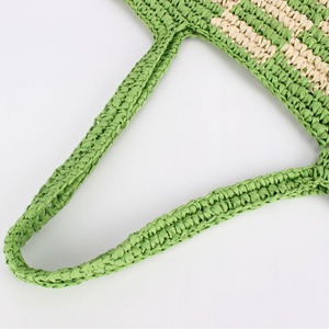 New Generation Hair Contrast Bag Design Casual Large Capacity <b>Square</b> Shoulder Straw Woven Two Women's Bag Tanjing - Product Image 2