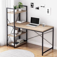 Gain de place coin support d'ordinateur portable assis debout étude écriture bureau en bois en forme de l cadre en métal bureaux