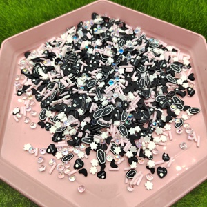 Rodajas de Arcilla Polimérica con Diseño de Flor de Cerezo Rosa <span class=keywords><strong>Oujia</strong></span>, Temática de Halloween, para Slime, Uñas y Rellenos de Globos de Nieve - Product Image 1