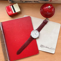 Correa de Reloj Diloy de Lujo en Oferta, 22 mm, Correa de Cuero de Becerro Vintage con Patrón de Búfalo Grabado, 18 mm, Modelo España 86