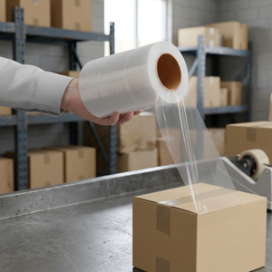 Slit Stretch Film Pre Cut LDPE Durable Narrow Width Eco-Friendly Food Grade for Manual Wrapping Wholesale Supplier OEM - Product Image 1
