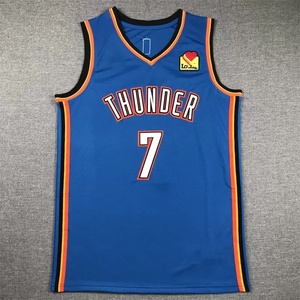 A buon mercato all'ingrosso 2025 stagione nuovo tuono 7 Holmgren stampato 3D basket maglia maglia estiva traspirante anti-uv rapido da uomo - Product Image 6