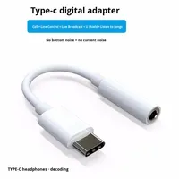 Nuevo Cable adaptador de Audio de 3,5mm para auriculares ABS tipo C conector auxiliar Dongle HiFi DAC para iPhone 15 Samsung contacto de cobre
