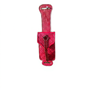 Harnais en cuir rose pour selle western avec protection d'étrier personnalisée en plastique et boucle métallique - Product Image 1