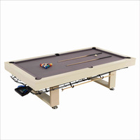 Mesa de Billar Multifuncional de Madera Sólida de Alta Gama con Retorno Automático de Bolas, Estilo Americano, para Uso Comercial y Doméstico, Apta para Ajedrez