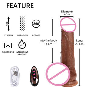 Flüssiges Silikon Realistischer vibrierender <span class=keywords><strong>Penis</strong></span> Ultra weicher künstlicher <span class=keywords><strong>Penis</strong></span> Weibliches Masturbation spielzeug Adult Sex Toy - Product Image 5