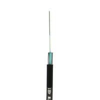 Cable de Fibra Óptica para Exteriores TTI Central Loose Unitube, Blindado Ligero, Revestimiento de PVC y PE, Aéreo, de 2 a 24 Hilos, GYXTW, Negro, SM/MM, Guangdong