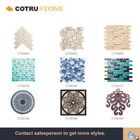 Flûtes en travertin beige de luxe, motif rayé personnalisé, mosaïque en pierre naturelle, décoration murale