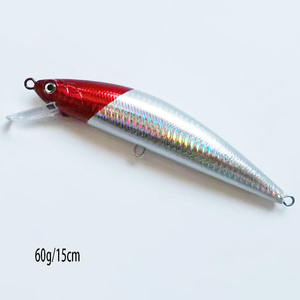 Offre Spéciale 60g grand poisson poignée <span class=keywords><strong>vairon</strong></span> avec triple crochet eau douce eau salée pêche en mer jigging méné leurres appâts - Product Image 4