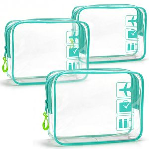 กระเป๋าเครื่องสำอางใส HaoRan PVC TSA สำหรับเดินทาง  แบบ ECO  พร้อมสกรีนโลโก้  กระเป๋าใส่ของใช้ในห้องน้ำ - Product Image 1