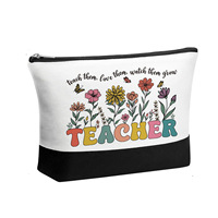 Ensemble cadeau personnalisé pour professeur, sac fourre-tout en toile coloré réutilisable avec des trousses de toilette unisexes, personnalisé pour lui ou pour elle