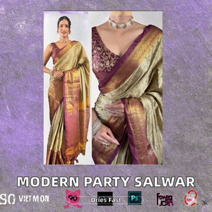 ผ้าไหมซารีคุณภาพดีที่สุดจากอินเดีย คอลเลคชั่นฤดูร้อนและฤดูหนาว สำหรับผู้หญิง สวมใส่ได้ทั้งแบบบาเนราสี และสำหรับส่งออกทั่วโลก - Product Image 2