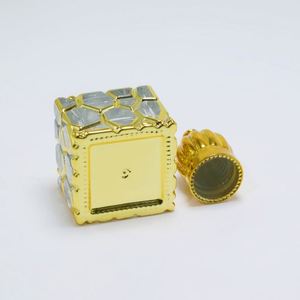 Wholesale Empty 10ml UV Coated Luxury Attar Square Roll on Glass Perfume Essential <b>Oil</b> <b>Bottles</b> Arab Dubai Style - Product Image 2