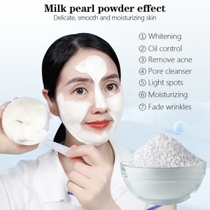Mascarilla en polvo blanqueadora de perlas de leche 20G en un paquete de etiqueta privada Mascarilla de gelatina en polvo Peel Off Crystal Jelly <span class=keywords><strong>Powder</strong></span> para el cuidado de la cara Spa - Product Image 4